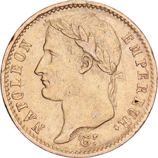 France, Napoleon I, 20 Francs, 1808, Paris, Gold, AU(50-53), Gadoury:1024, Le
