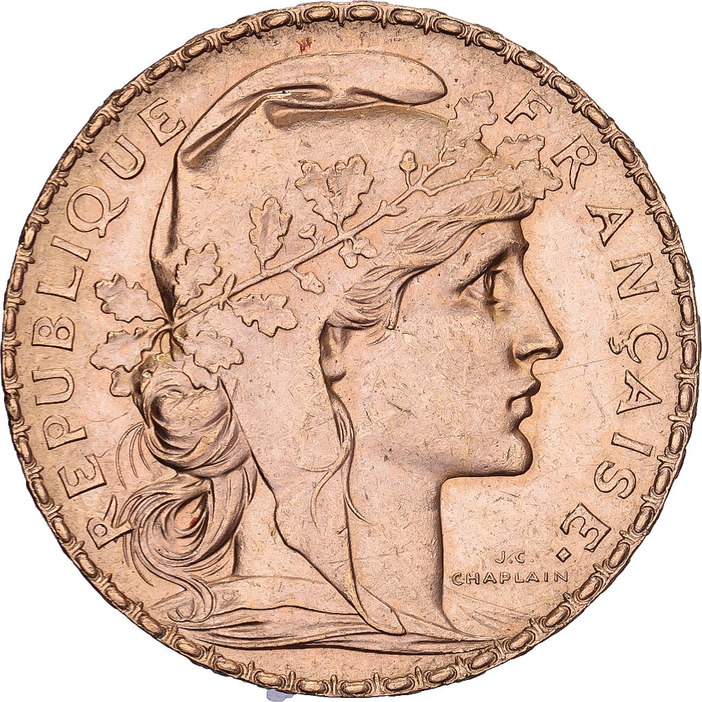 Francia, 20 Francs, Rooster, 1912, Paris, Marianne, Oro, SPL-, Gadoury:1064a, Le