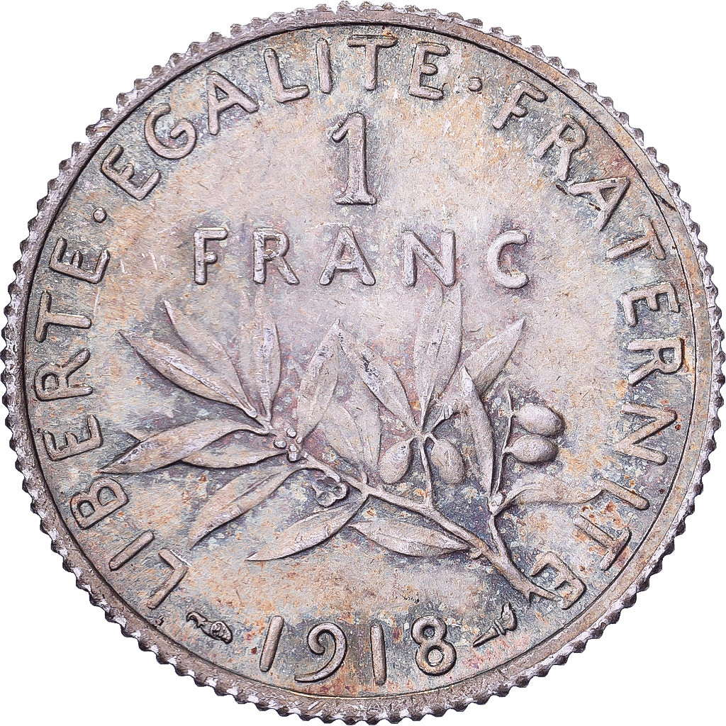 Frankreich, Franc, Semeuse, 1918, Paris, Silber, UNZ+, Gadoury:467, Le