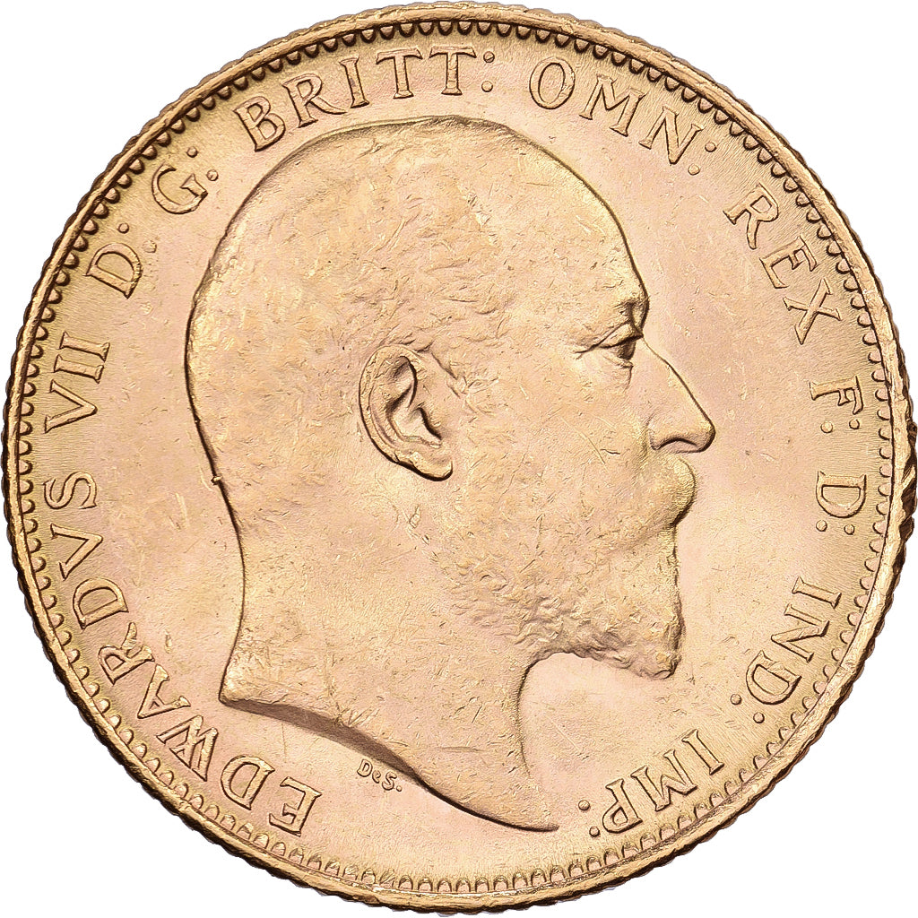 Australia, Edward VII, Sovereign, 1907, Royal Australian Mint, Złoto