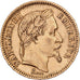 France, Napoleon III, 20 Francs, 1863, Paris, Gold, AU(50-53), Gadoury:1062, Le
