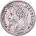 Francja, Napoleon III, 50 Centimes, 1867, Strasbourg, Srebro, VF(30-35)