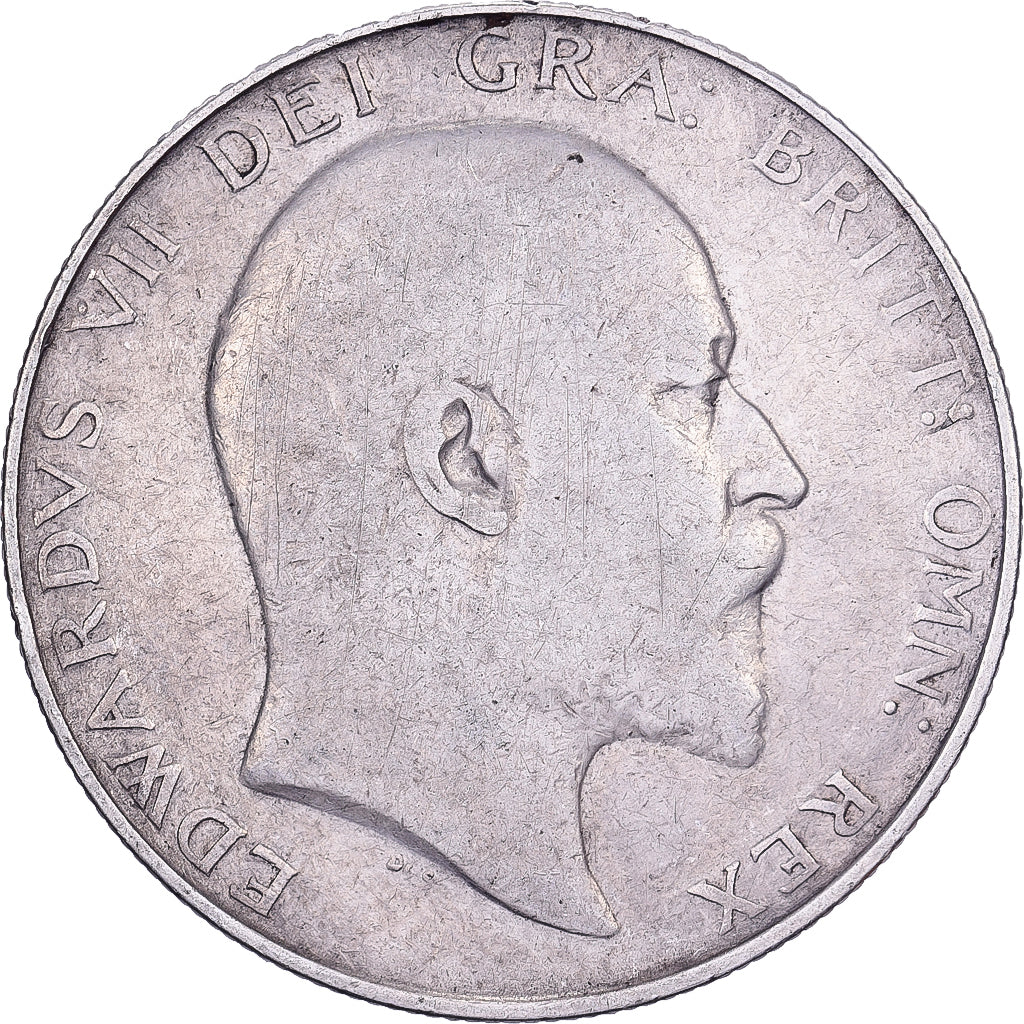 Great Britain, Edward VII, 1/2 Crown, 1909, British Royal Mint, Silver