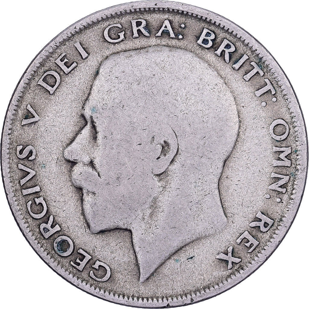 Grande-Bretagne, George V, 1/2 Crown, 1922, British Royal Mint, Argent, B+
