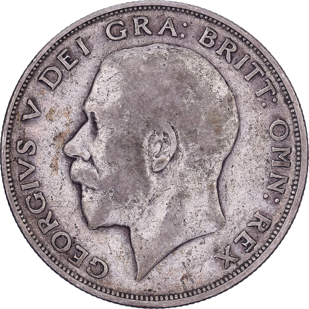Grã-Bretanha, Edward VII, 1/2 Crown, 1923, British Royal Mint, Prata
