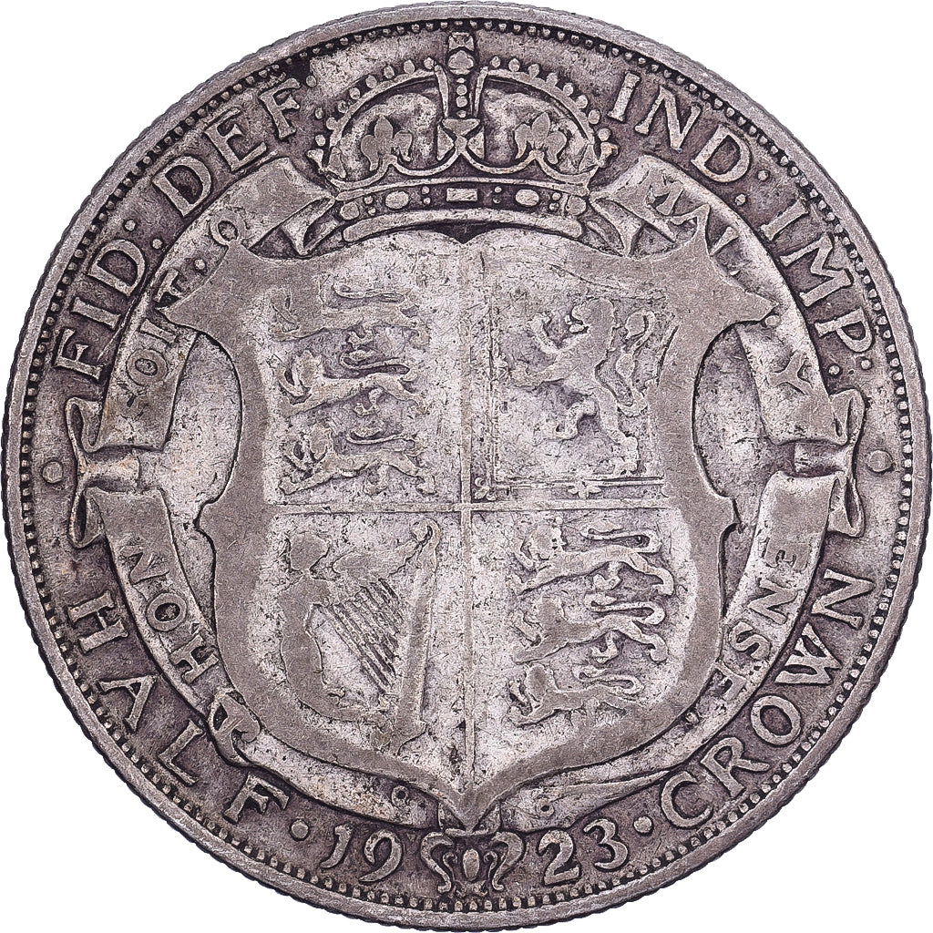 Grã-Bretanha, Edward VII, 1/2 Crown, 1923, British Royal Mint, Prata