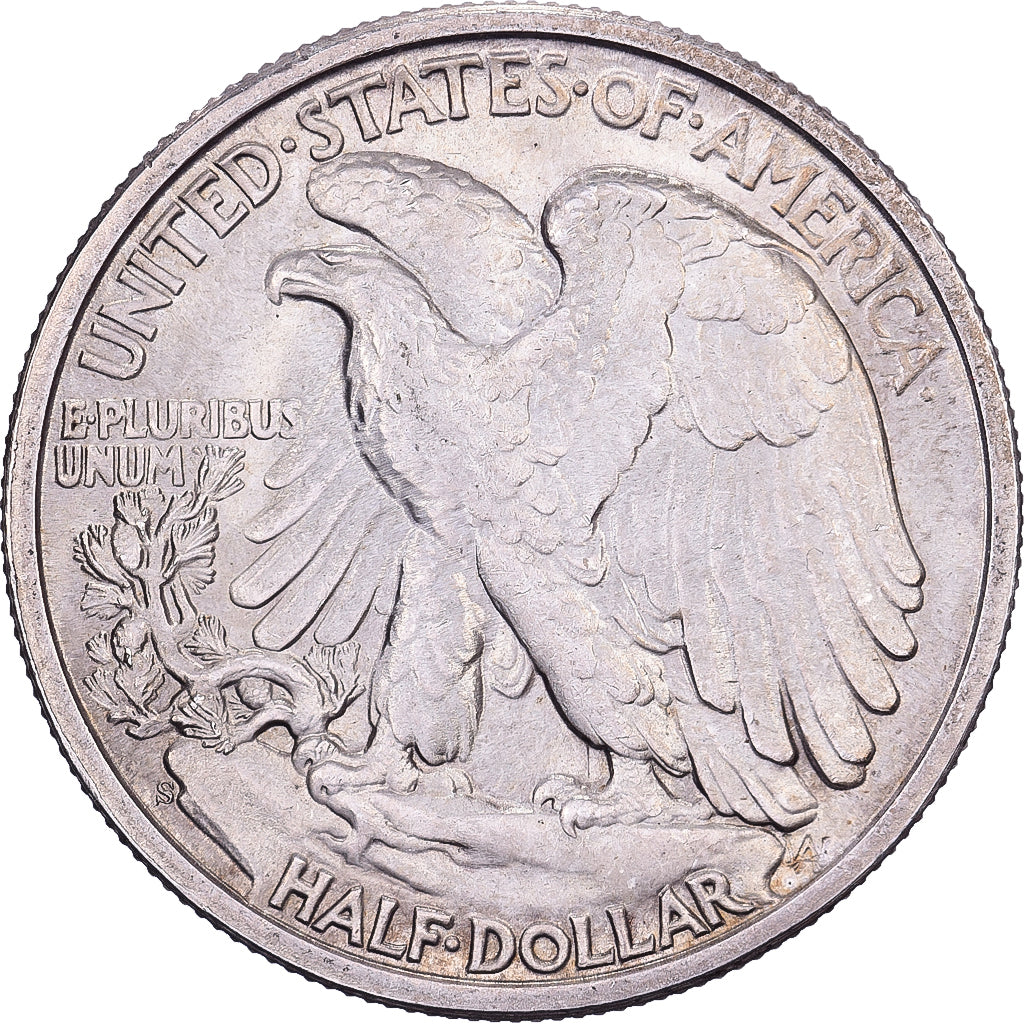 United States, Half Dollar, Walking Liberty, 1945, San Francisco, Silver