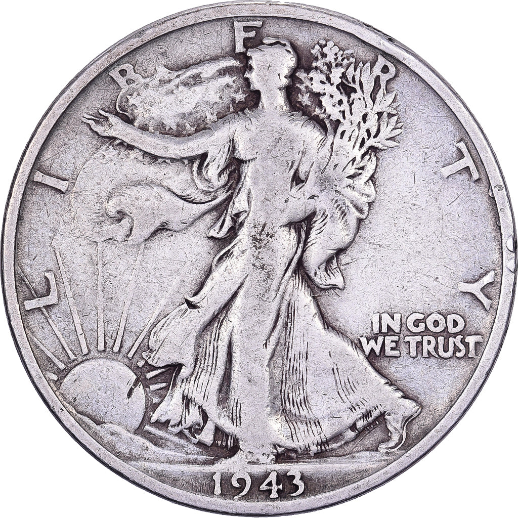 USA, Half Dollar, Walking Liberty, 1943, San Francisco, Srebro, VF(20-25)