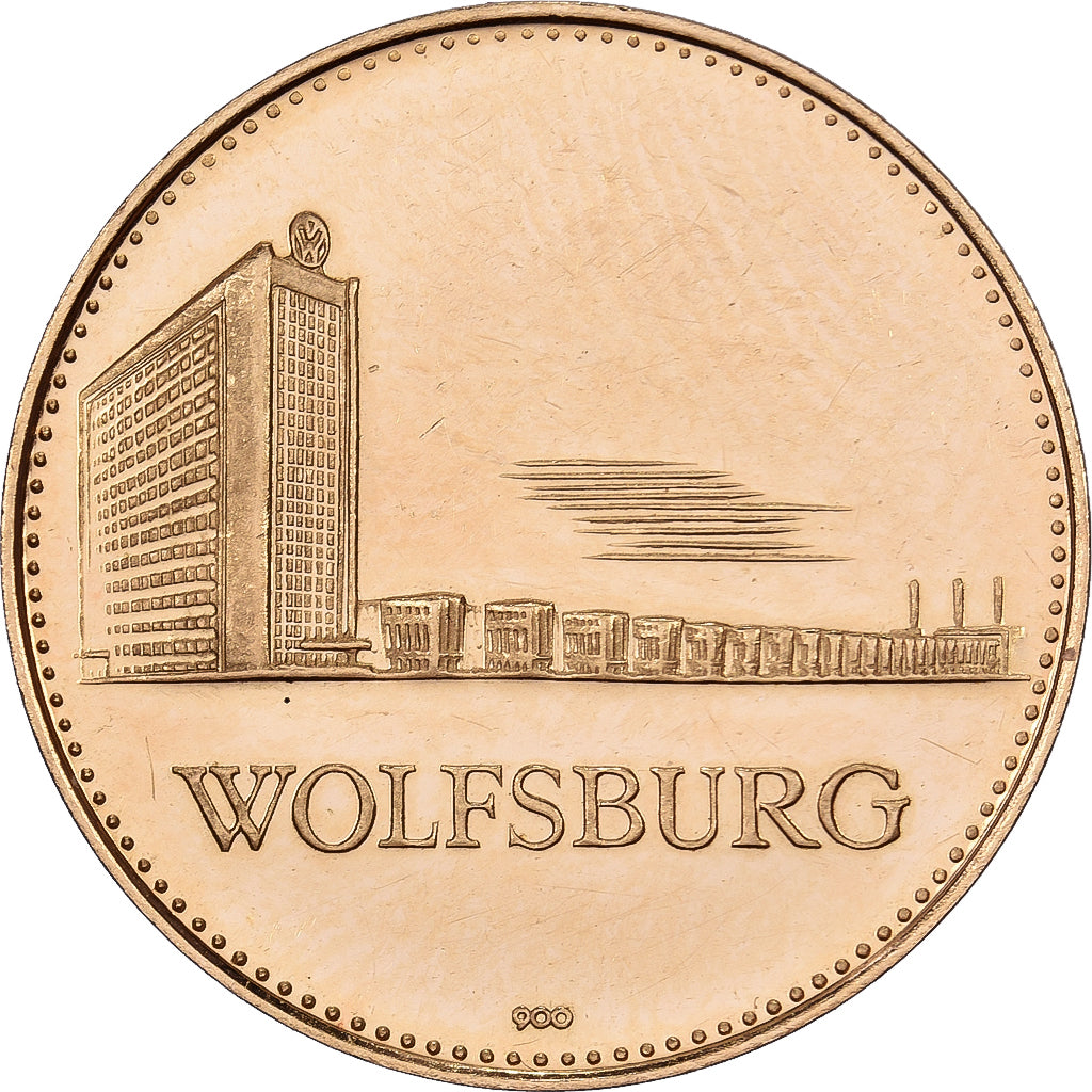 Niemcy, Token, Beetle, Aktiengesellschaft, 1964, Wolfsburg, Złoto, Volkswagen