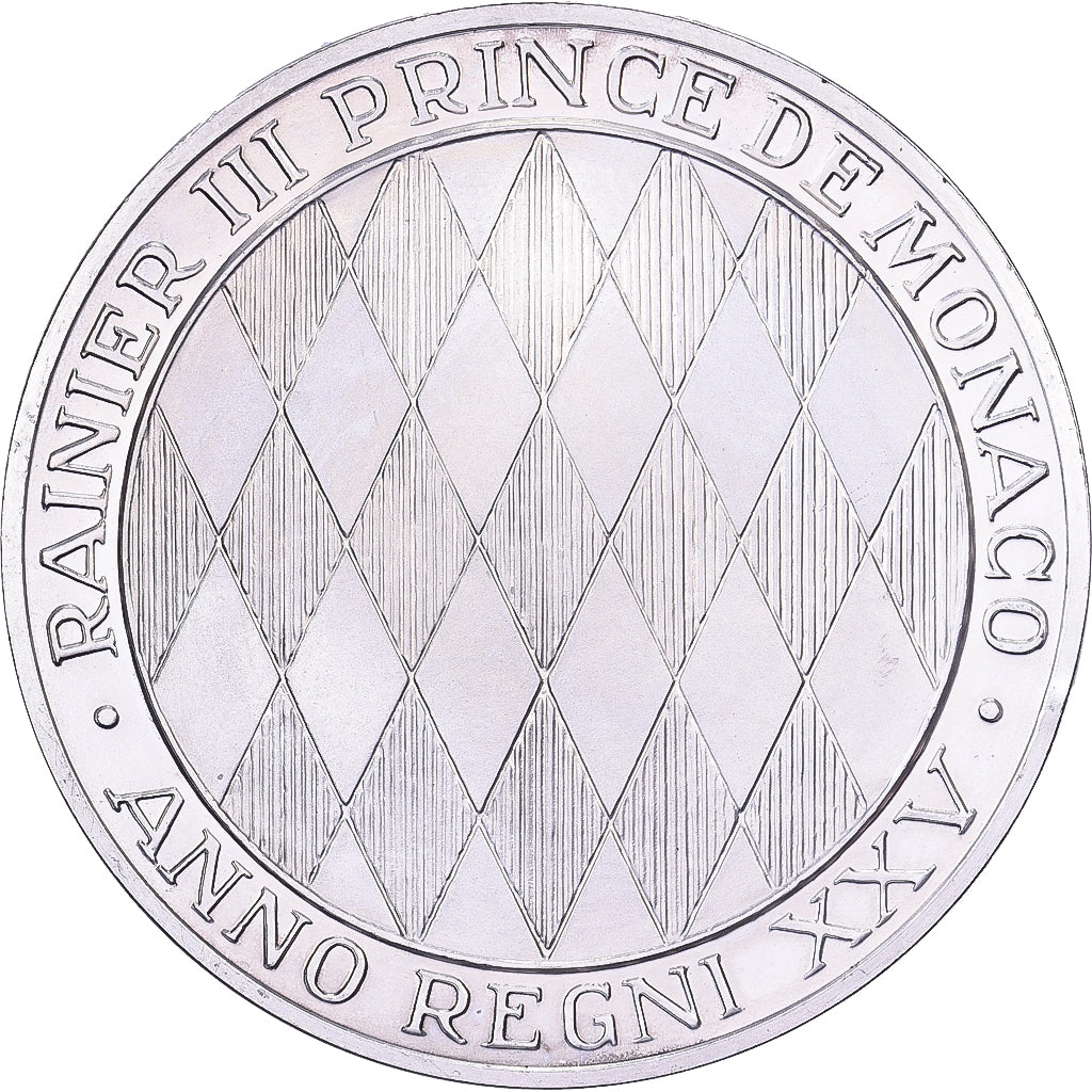 Monaco, Medal, Rainier III, Anno regni XXV, 1974, Silver, MS(64)
