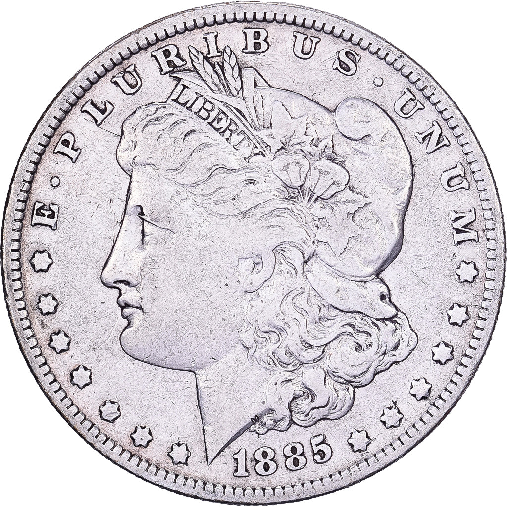 USA, Dollar, Morgan, 1885, New Orleans, Srebro, AU(50-53), KM:110