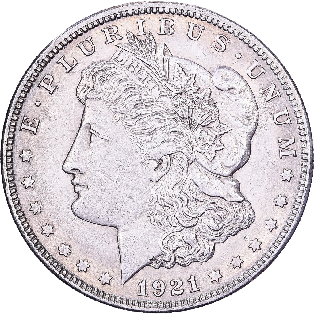 Stati Uniti, Dollar, Morgan, 1921, Philadelphia, Argento, BB+, KM:110