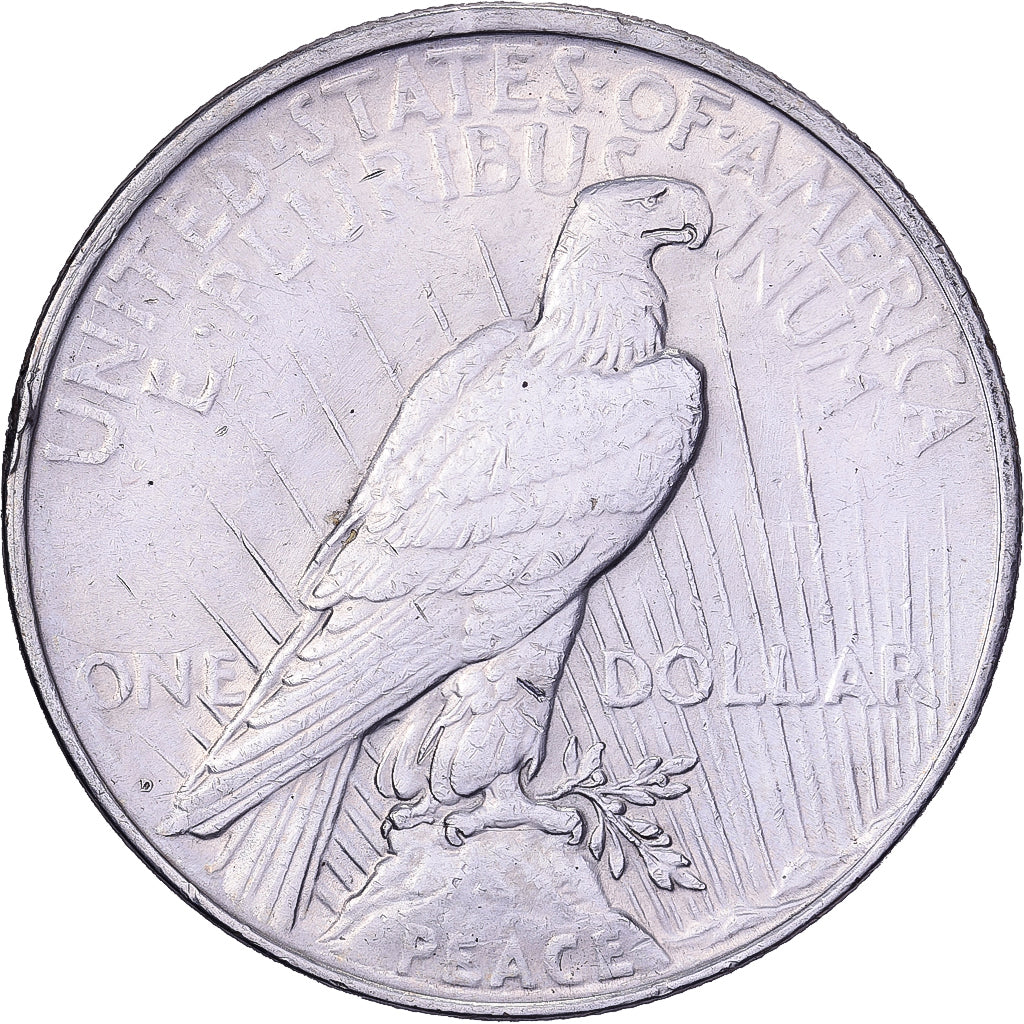 United States, Dollar, Peace, 1927, Denver, Silver, AU(50-53), KM:150