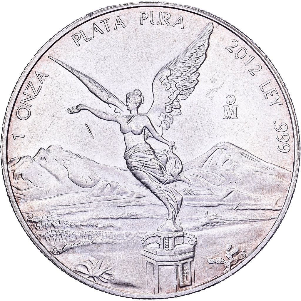 Mexico, Once, Libertad, 2012, Mexico City, Plata Pura, Srebro, AU(55-58), KM:639