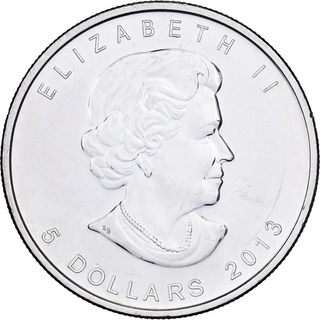 Canada, Elizabeth II, 5 Dollars, Bullion, 2013, Royal Canadian Mint, Argento