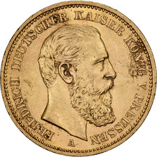 Kingdom of Prussia, Friedrich III, 20 Mark, 1888, Berlin, Oro, MBC+, KM:515