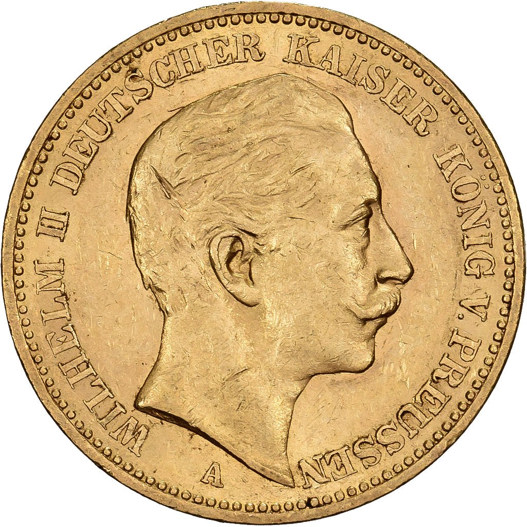 Kingdom of Prussia, William II, 20 Mark, 1895, Berlin, Oro, MBC+