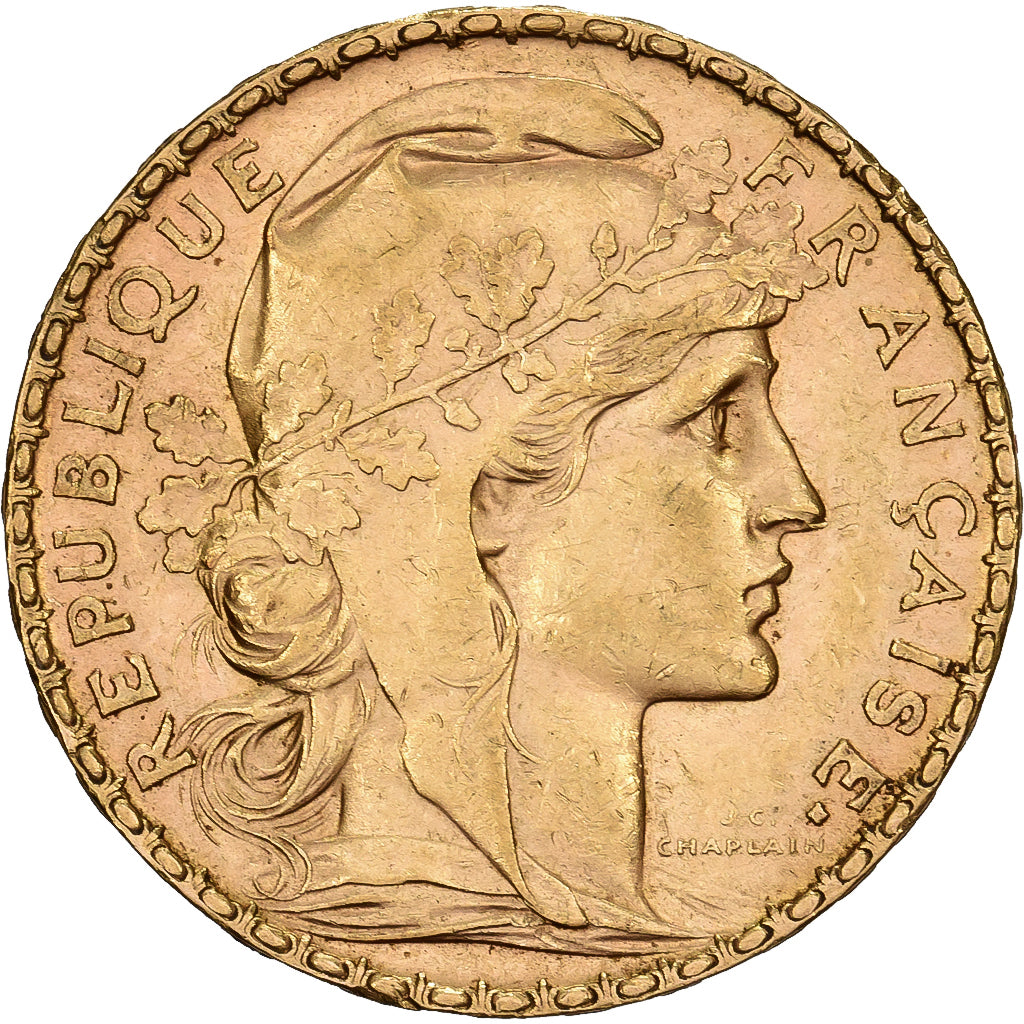Frankreich, 20 Francs, Marianne Coq, 1903, Paris, Gold, SS+, Gadoury:1064, Le