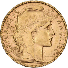 Francia, 20 Francs, Marianne Coq, 1903, Paris, Oro, BB+, Gadoury:1064, Le