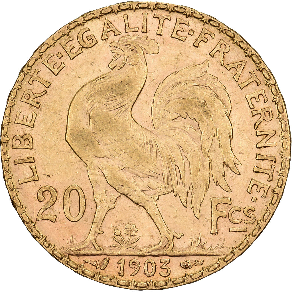 Frankreich, 20 Francs, Marianne Coq, 1903, Paris, Gold, SS+, Gadoury:1064, Le