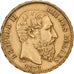 Belgio, Leopold II, 20 Francs, 1871, Brussels, Oro, SPL-, KM:37