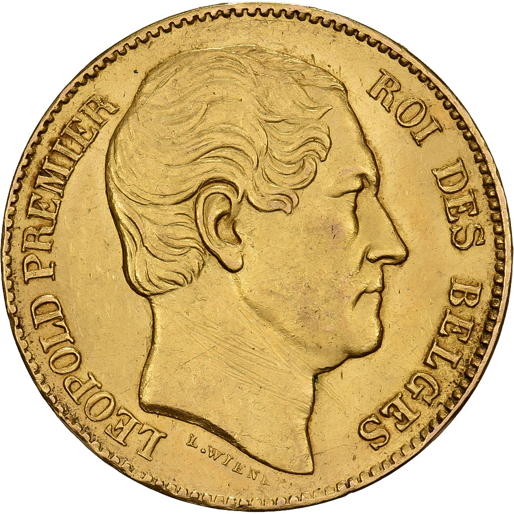 Belgique, Leopold I, 20 Francs, 1865, Bruxelles, Position B., Or, SUP, KM:23