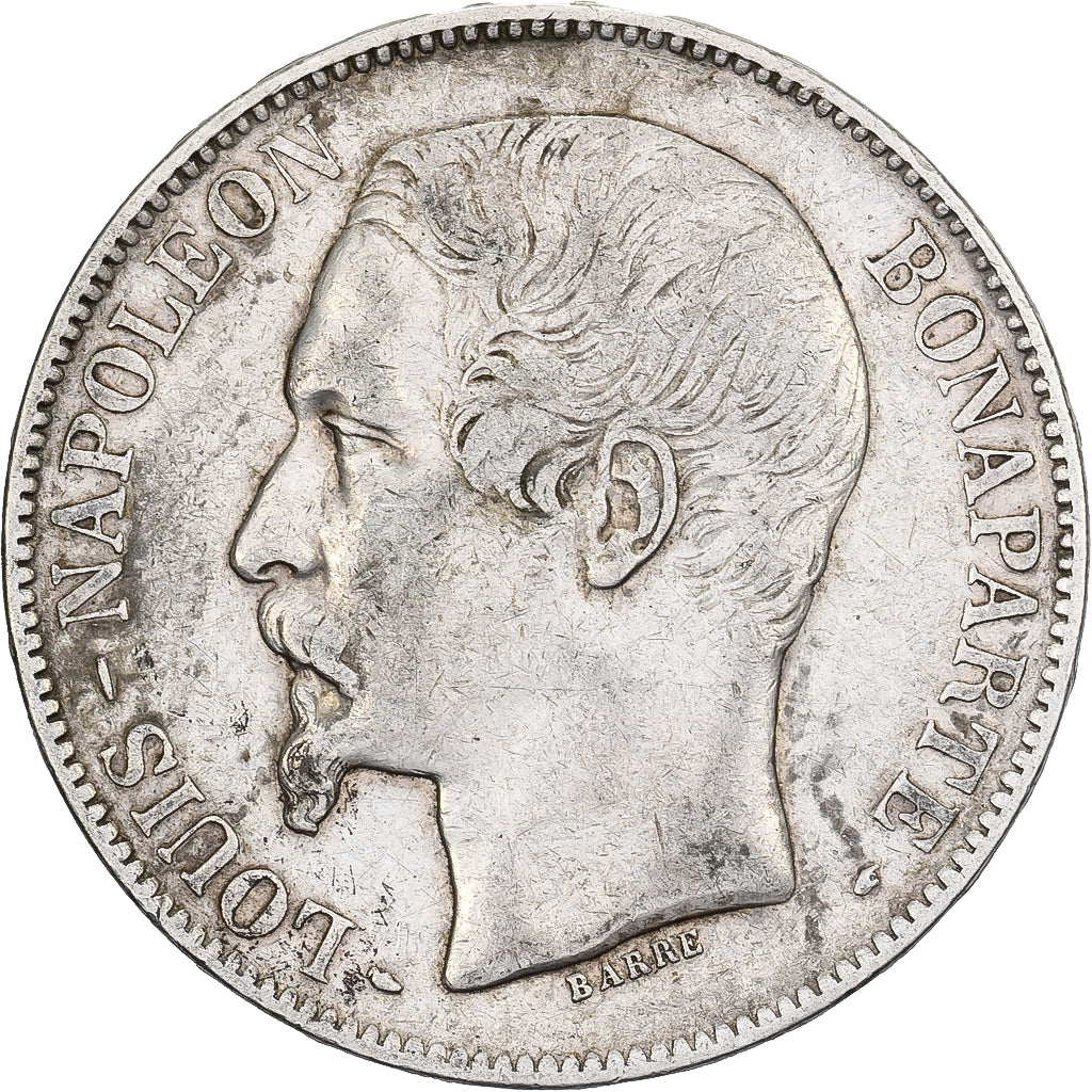 Francia, Louis-Napoléon Bonaparte, 5 Francs, 1852, Paris, Argento, BB+