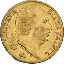 Frankreich, Louis XVIII, 20 Francs, 1817, Paris, Gold, S+, Gadoury:1026, Le
