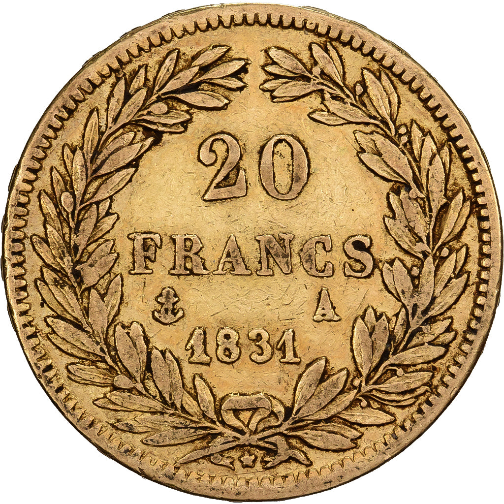 Frankreich, Louis-Philippe, 20 Francs, 1831, Paris, Gold, SS, Gadoury:1030a, Le