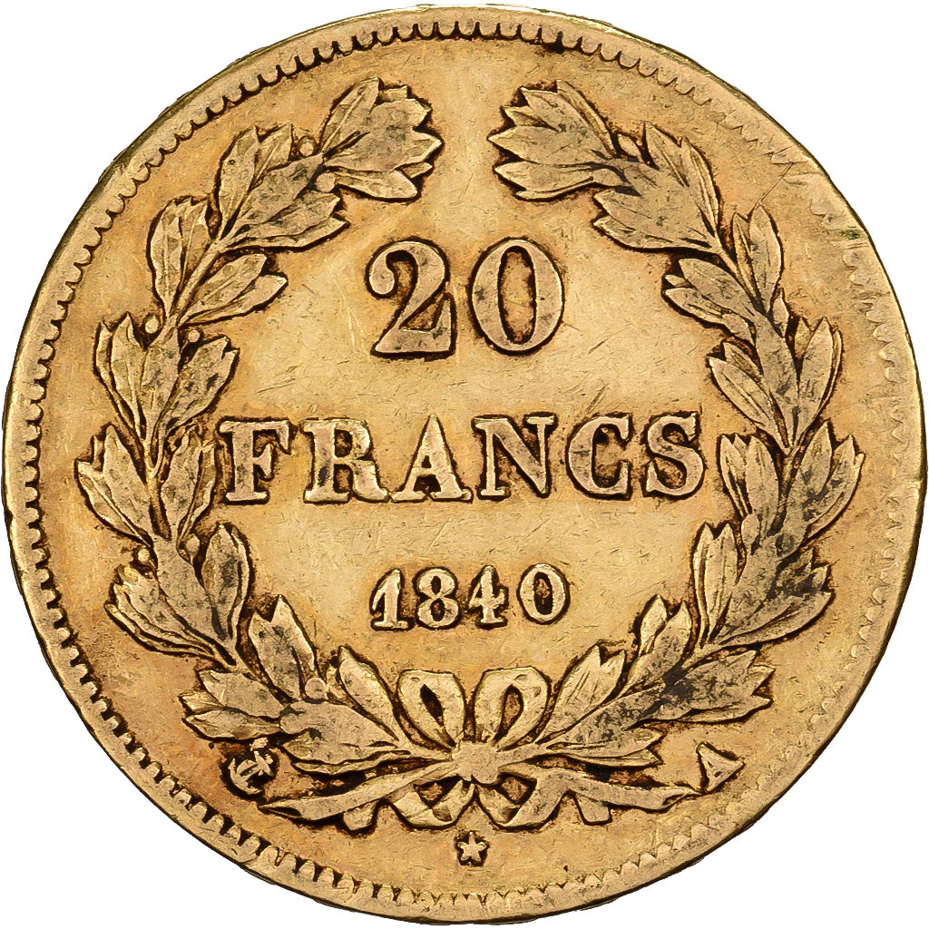 Frankrijk, Louis-Philippe, 20 Francs, 1840, Paris, Goud, ZF, Gadoury:1031, Le