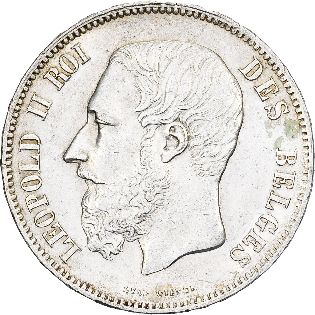 Belgio, Leopold II, 5 Francs, 1870, Brussels, Argento, SPL-, KM:24