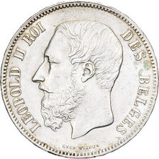 Belgio, Leopold II, 5 Francs, 1870, Brussels, Argento, SPL-, KM:24