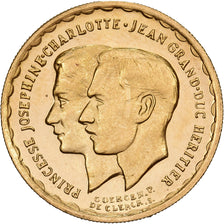 Luxemburg, Charlotte, 20 Francs, 1953, Marriage, Gold, UNZ+