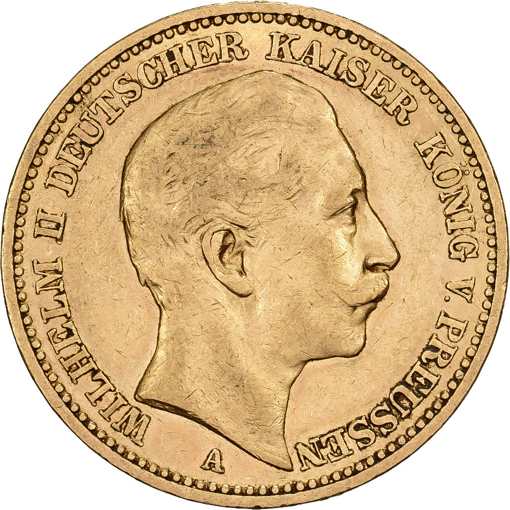 Kingdom of Prussia, Wilhelm II, 20 Mark, 1891, Berlin, Oro, MBC+, KM:521