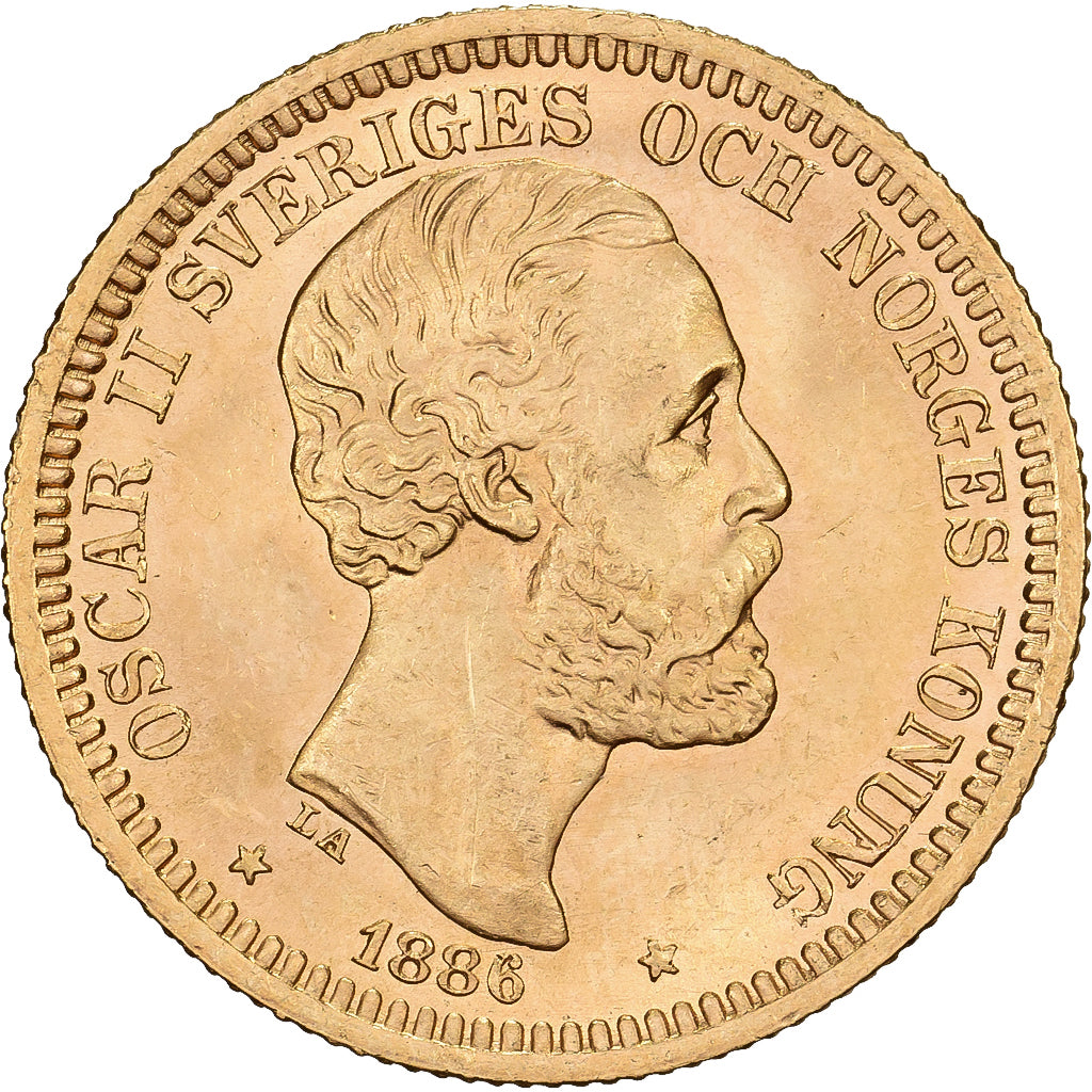 Suède, Oscar II, 20 Kronor, 1886, Kungsholmen, Or, SUP, KM:748
