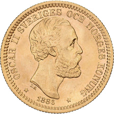 Svezia, Oscar II, 20 Kronor, 1886, Kungsholmen, Oro, SPL-, KM:748