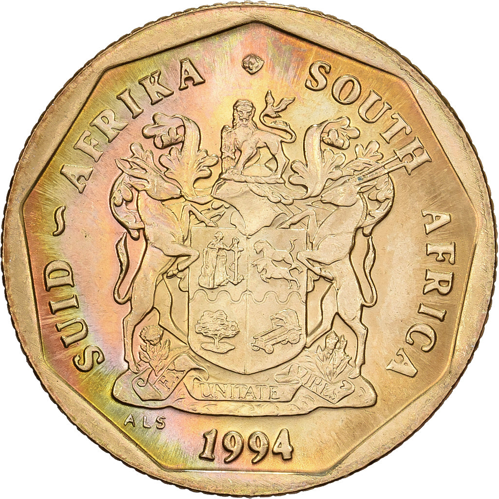 Zuid Afrika, 50 Cents, 1994, Centurion, Bronze Plated Steel, PR, KM:137