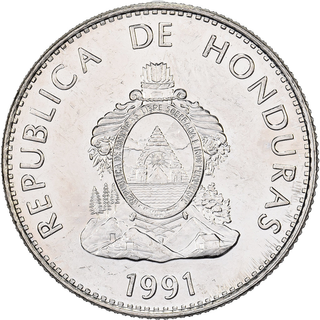 Honduras, 50 Centavos, 1991, Winnipeg, Nickel plated steel, VZ+, KM:84a