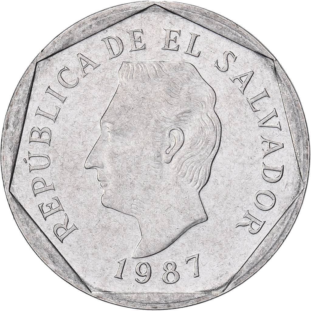 El Salvador, 10 Centavos, 1987, Acciaio inossidabile, FDC, KM:155