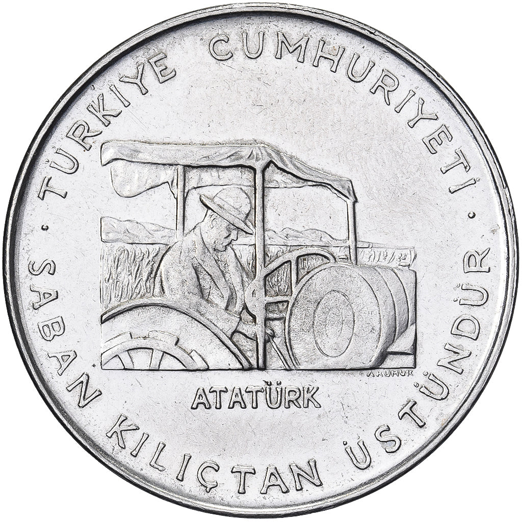 Turkije, 2 1/2 Lira, 1970, Stainless Steel, FDC, KM:896