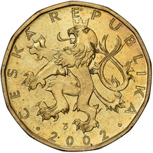Repubblica Ceca, 20 Korun, 2002, Acciaio placcato nichel-ottone, SPL-, KM:5