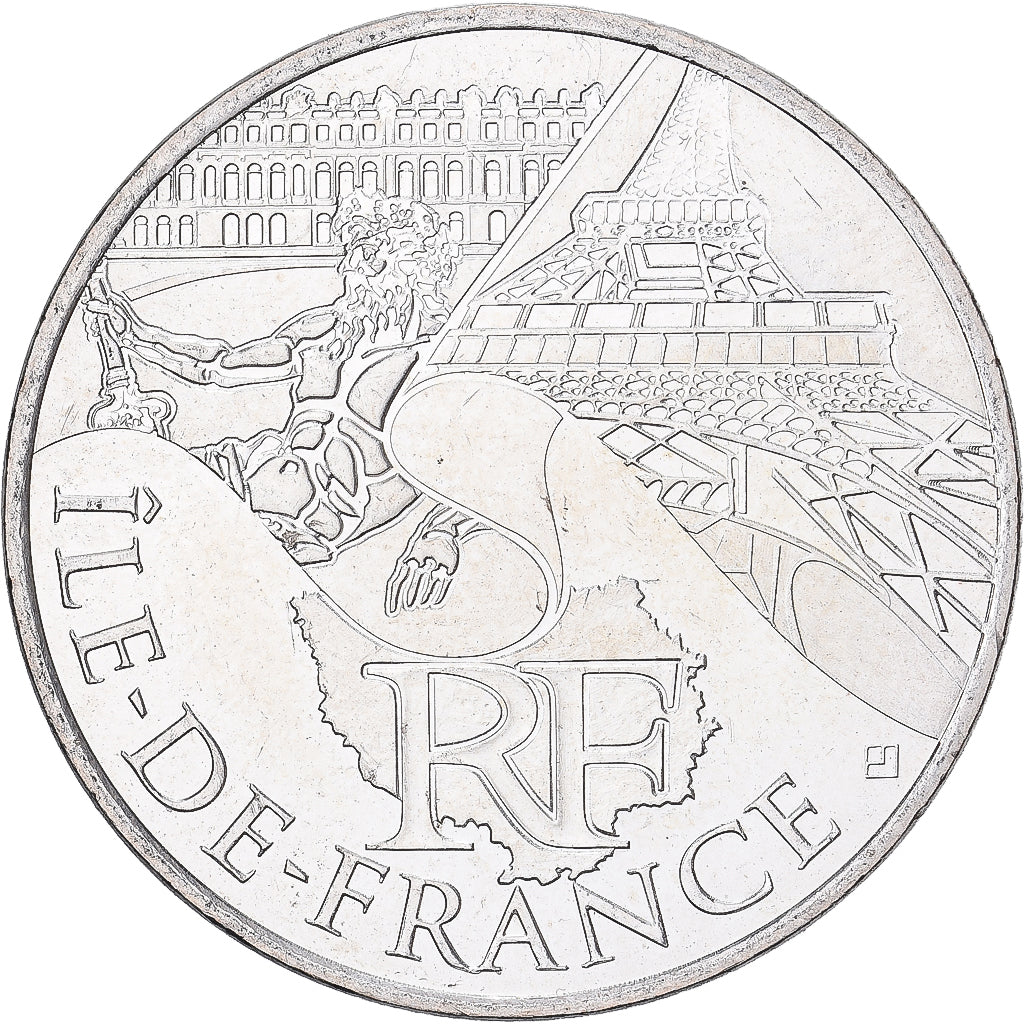 France, 10 Euro, Ile de France, 2011, MS(63), Silver