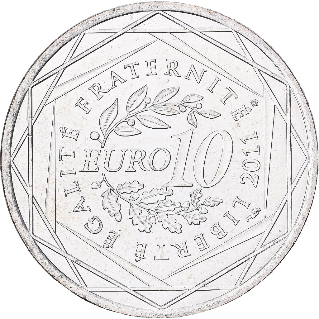 France, 10 Euro, Ile de France, 2011, MS(63), Silver