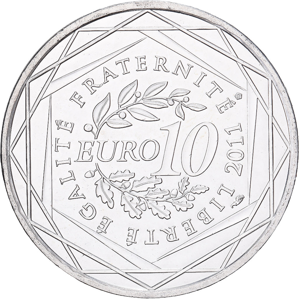France, 10 Euro, 2011, Paris, Silver, MS(63), Gadoury:EU450, KM:1745