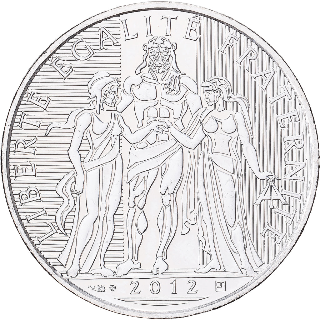 Francja, 10 Euro, Hercule, 2012, Paris, Srebro, MS(65-70)