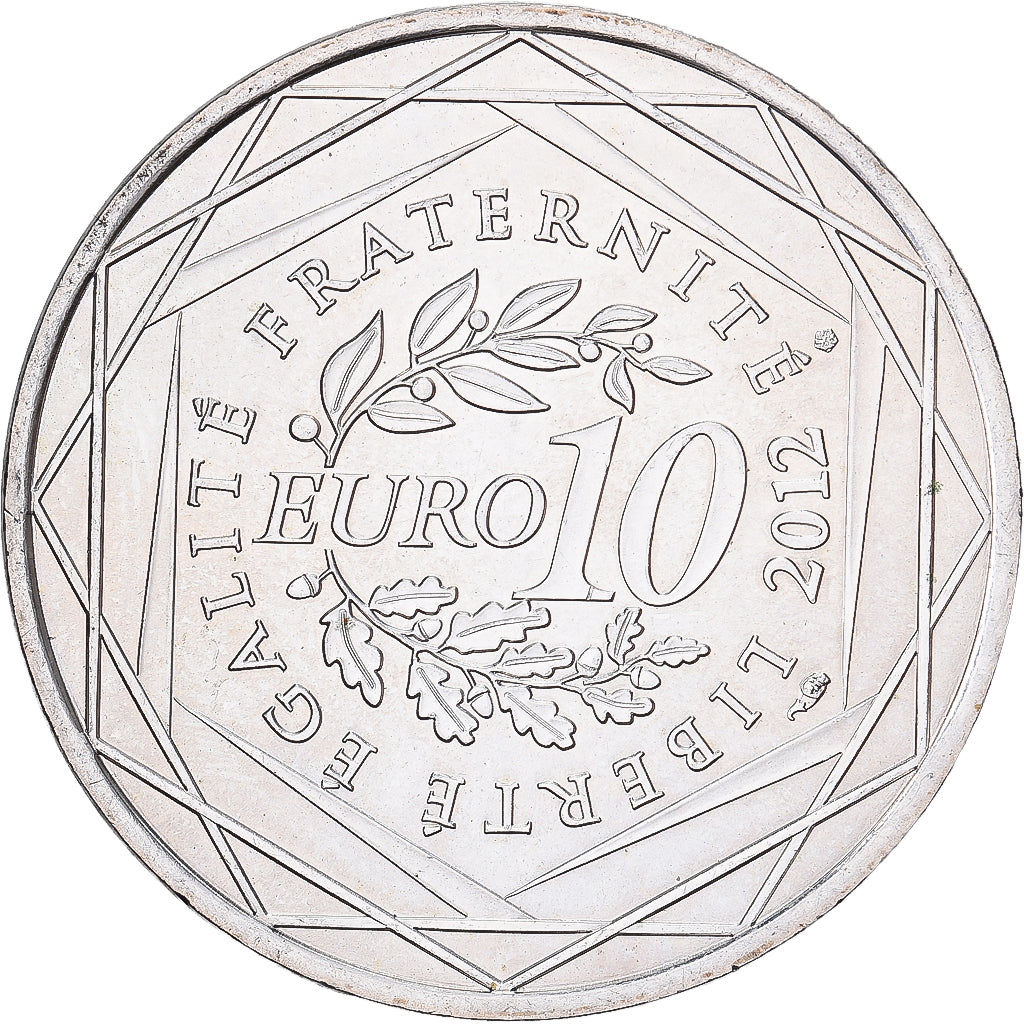 Francia, 10 Euro, 2012, Paris, Argento, SPL, KM:1884