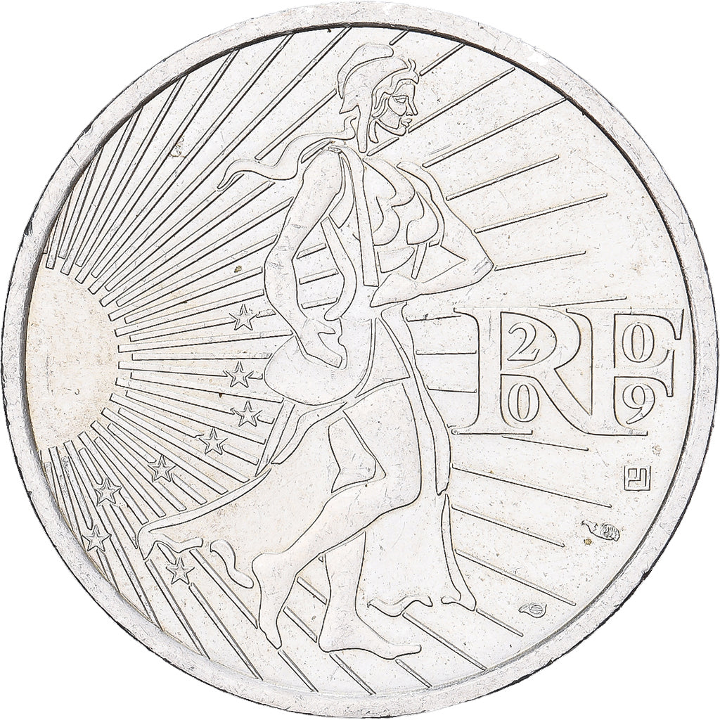 Francia, 10 Euro, Semeuse, 2009, Plata, SC