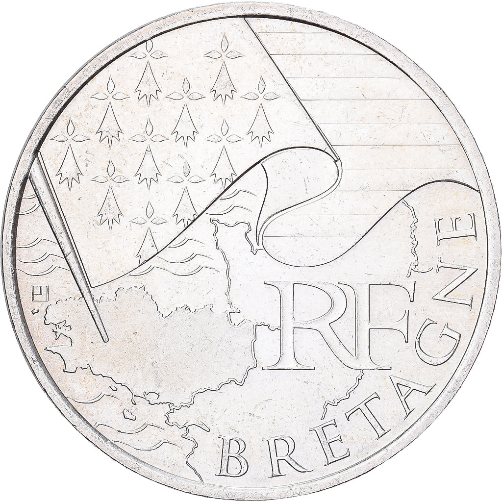 France, 10 Euro, Euros des régions, 2010, Paris, Argent, SPL, KM:1648