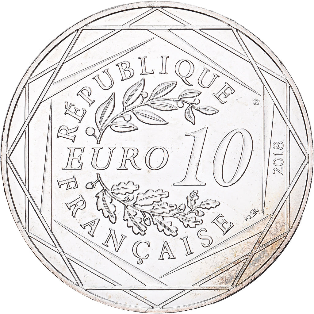 França, 10 Euro, Monnaie de Paris, 2018, Paris, Prata, MS(60-62)