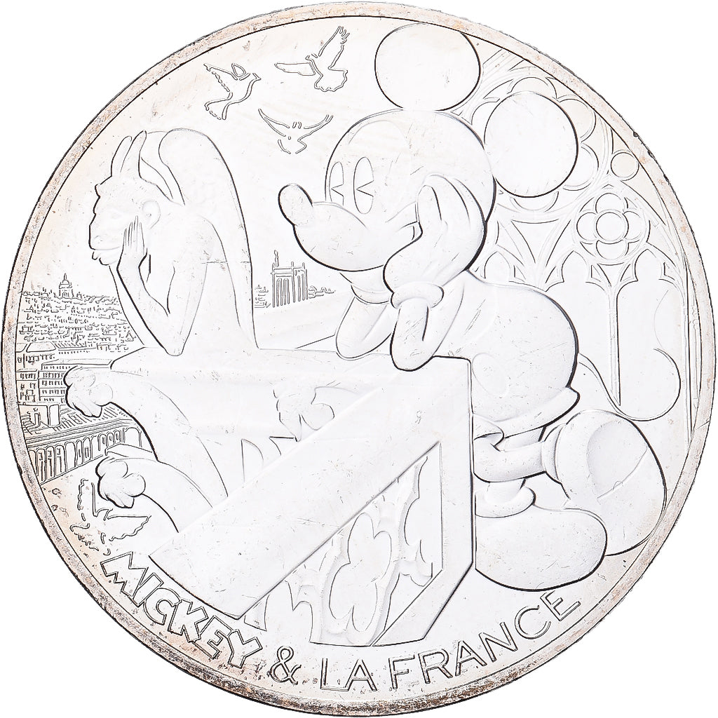 Frankreich, 10 Euro, Mickey Notre-Dame de Paris, 2018, Monnaie de Paris, Silber